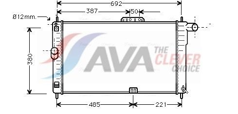 DWA2004 AVA Радіатор охолодження двигуна